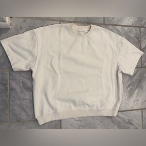 Zara Men’s Off White Sleeveless Short Crewneck Pullover Top Size Large